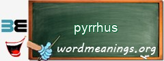 WordMeaning blackboard for pyrrhus
